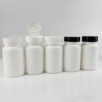 Flacon capsule en plastique blanc HDPE 10ml-100ml 30cc 50cc, pot pharmaceutique pour comprimés, stockage de médicaments, bouchon à vis