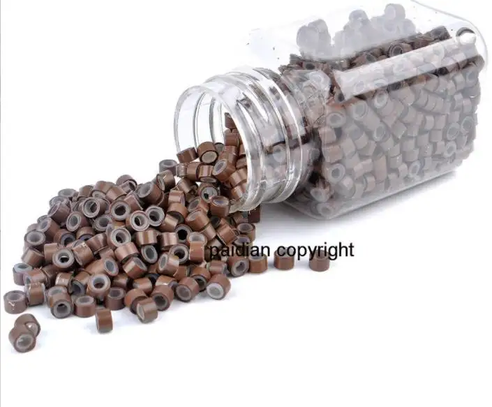 Nano Silicon Micro Beads Hair Micro Rings Links Beads Human Hair Extensions Tools