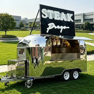 Carrito de Comida Móvil para Exteriores de Acero Inoxidable de Alta Calidad para Pizza y Tacos, Remolque de Comida Móvil para Europa - Product Image 1