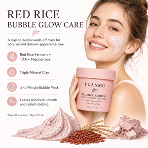 Mascarilla Facial de Burbujas de Arroz Rojo TXA para una Piel Suave y Limpia, 90g, Limpia los Poros, Niacinamida, PHA, para Piel Opaca, Antienvejecimiento, Blanqueadora - Product Image 2