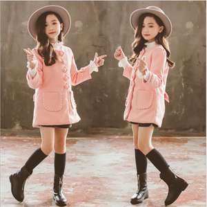 Vêtements en gros de marque sans nom : Manteaux pour enfants en fausse fourrure de marque avec boutons - Product Image 5