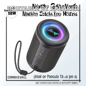 Nhỏ Xách Tay TWS Stereo <span class=keywords><strong>Surround</strong></span> Âm Thanh Màu Xanh Răng Loa RGB LED Loại C AUX TF Kết Nối Thẻ 5W Không Dây Pin-Powered - Product Image 6