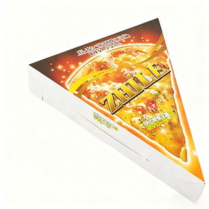 Caja de Papel para <span class=keywords><strong>Pizza</strong></span> Triangular Mini Personalizada de Alta Calidad, Caja de Cartón Individual con Impresión Personalizada, Papel Recubierto para Envasado de Alimentos - Product Image 2