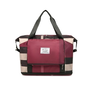 Custom Logo Oxford Foldable Expandable <b>Light</b> Weight Classic Patterned Travel Packing <b>Cubes</b> Zipper Waterproof Mini Travel Bag - Product Image 4