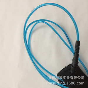 Laisse de planche à pagaie 6 pieds 5 mm bleue en TPU avec boucle élastique unisexe pour sports nautiques – Corde de sécurité - Product Image 4