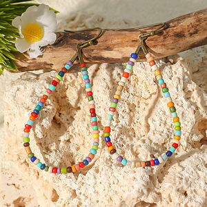 Bohemian Water <b>Drop</b> Earrings Colorful Beaded Alloy Women's Party Jewelry 2024 - Product Image 4