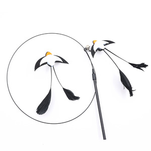 Ít nuốt mèo trêu ghẹo đồ chơi với thanh chuông Telescopic đào tạo chơi tương tác mèo đồ chơi thay thế đầu - Product Image 4