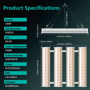 หลอดไฟ LED T8 T12 สำหรับปลูกพืชใต้หลังคา สเปกตรัมเต็ม ชิปปรับแต่งได้ ทดแทน LM301H 2.8μmol/<span class=keywords><strong>J</strong></span> สำหรับการปลูกพืช ออกดอก ปลูกเมล็ด และการเกษตร - Product Image 2