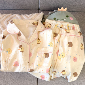 Conjunto <span class=keywords><strong>de</strong></span> <span class=keywords><strong>Pijama</strong></span> <span class=keywords><strong>de</strong></span> Dos Piezas <span class=keywords><strong>de</strong></span> Algodón para <span class=keywords><strong>Mujer</strong></span>, Cintura Elástica Suave, Ropa <span class=keywords><strong>de</strong></span> Dormir Personalizable B2B, Primavera/Verano - Product Image 6