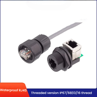 Prise femelle RJ45 étanche IP67 à montage sur panneau pour éclairage LED de plantes, à souder sur circuit imprimé