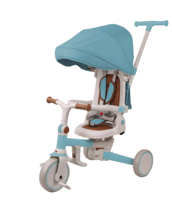 Poussettes pour bébés 4 en 1, vélo d'équilibre pour enfant, tricycle à pédales, voiture à pousser, cadre en alliage d'aluminium manuel, pliable pour les enfants de 12 mois à 7 ans