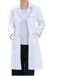 कस्टम यूनिसेक्स सफेद कोट प्रयोगशाला कोट अस्पताल डॉक्टर स्लिम नर्स वर्दी स्पा वर्दी नर्सिंग scrubs चिकित्सा वर्दी