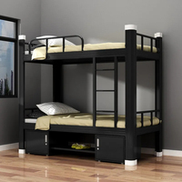 Cadre pliable en fer de lit superposé en acier démontable moderne réglable pour chambre à coucher hôtel ou école