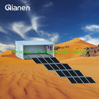 Système solaire photovoltaïque hybride pliable QIANEN 100KW au lithium-ion avec MPPT, générateur d'énergie mobile portable pour usage commercial