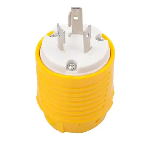 RC-082 NEMA L6-20P US Male Electric Plug,20A 250V Industrial Electric Plug,ETL Certification power Outlet Replacement with lock