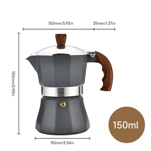 เครื่องชงกาแฟเอสเพรสโซแบบโมก้าพอต อลูมิเนียม คุณภาพพรีเมียม ทนทาน สไตล์อิตาลี ใช้ได้กับเตาแก๊สและเตาไฟฟ้า สำหรับผู้ผลิตและขายส่ง - Product Image 3