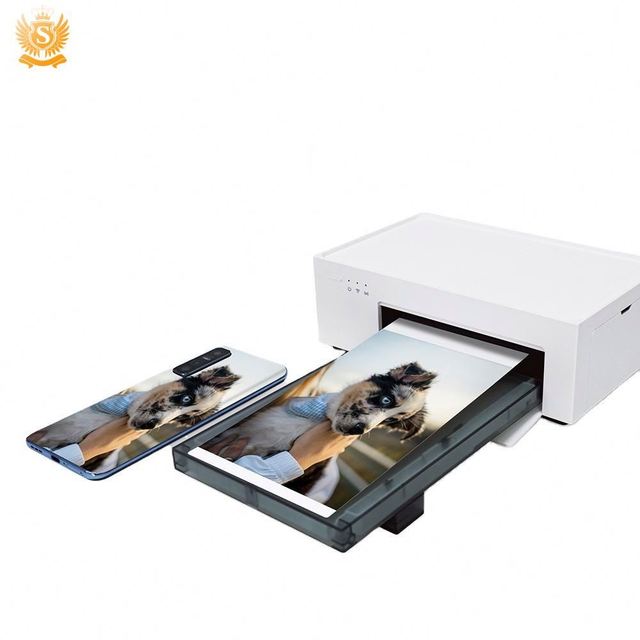 Portable Mini Thermal Transfer Ribbon Ink-Less Printer Custom Color Photo Stickers Skins Mobile Phone Back Printing