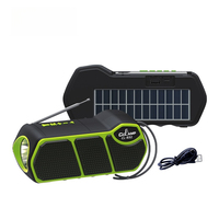 Lampe torche solaire portable USB pour haut-parleur, radio FM, rechargeable, IP44, lanterne de camping extérieure, lampe LED d'urgence portative
