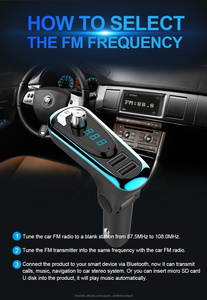 AGETUNR T16 transmisor de fm del <span class=keywords><strong>coche</strong></span> de <span class=keywords><strong>Bluetooth</strong></span> <span class=keywords><strong>AUX</strong></span> port tarjeta microSD/U-disco de <span class=keywords><strong>coche</strong></span> mp3 jugador auto estéreo - Product Image 2