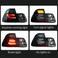 Pour BMW Série 3 E46 2001-2004 Quatre Portes, Feu Arrière Automobile à LED, Feu Arrière Modifié, Clignotant, Feu Stop, Ensemble Complet