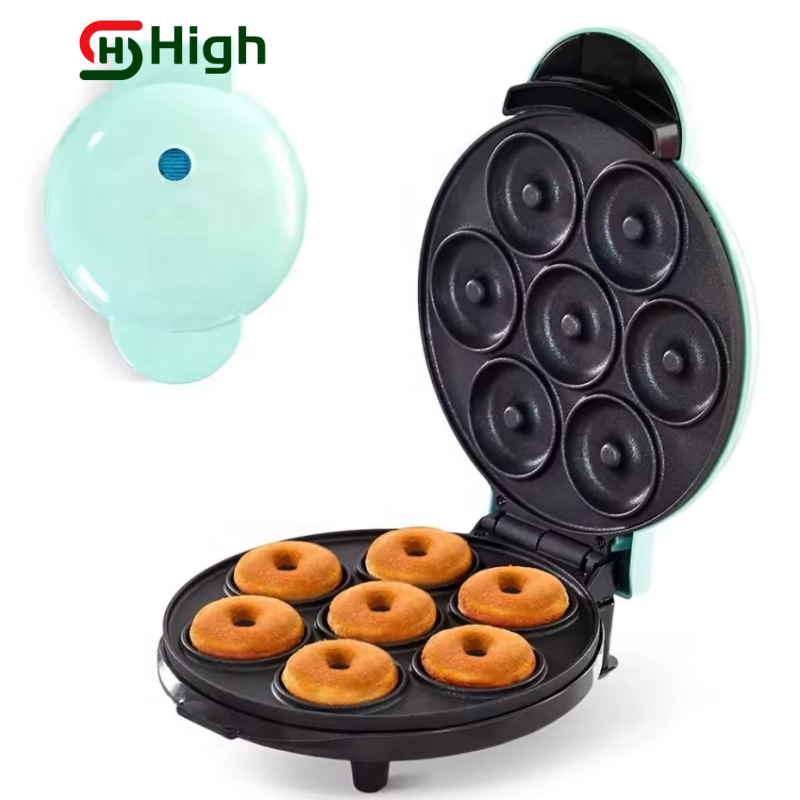 Bán buôn tùy chỉnh nhà sử dụng không dính 7 bánh rán điện mini vòng Donut Maker cho đồ ăn nhẹ món tráng miệng