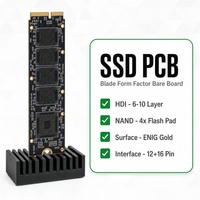 Fabricant de cartes PCB SSD pour serveurs IA - Carte PCB nue multicouche ENIG pour stockage d'entreprise NVMe U.2 E1.S PCIe Gen5, usine OEM