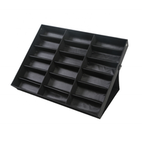Étui à lunettes de soleil en nylon de luxe à 18 emplacements avec plateau de rangement et boîte de présentation pour la maison et le stock d'entrepôt, étuis et sacs à lunettes