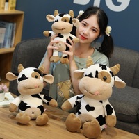 Jouets en peluche personnalisés par le fabricant, cadeaux de Noël très vendus, jouets en peluche pour enfants, animaux en peluche mignons de dessin animé, jouet en peluche doux Habi Cow