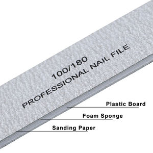 Abd ücretsiz kargo 1000 adet/kutu çift taraflı 2 yollu 80/80 Grit Zebra manikür tırnak aracı dikdörtgen Jumbo tırnak törpüsü - Product Image 4