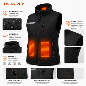 <span class=keywords><strong>Gilet</strong></span> <span class=keywords><strong>chauffant</strong></span> personnalisé avec logo, vente en gros, batterie 15000 mAh incluse, veste chauffante électrique USB 4 zones personnalisable, prix usine - Product Image 3