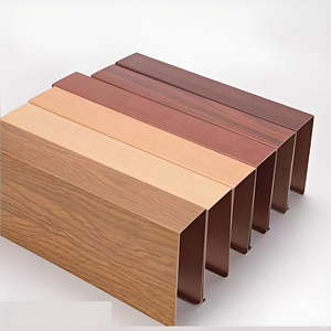 قطاعات ألمنيوم عالية الجودة قابلة للتخصيص من سلسلة 6000 بنمط الخشب للقطع/اللحام للديكور الداخلي/الخارجي - Product Image 1