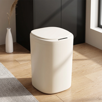 Poubelle Intelligente 14L avec Wi-Fi, en PVC, à Détection Automatique, Sans Contact, Mains Libres, à Induction par Mouvement et Vibration