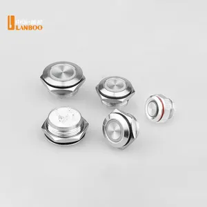 12 16 19 22mm 12V 24V 110V 220V LED DIY Light Metal Momentary Reset Short Ultrathin Touch Tact Waterproof Push Button Switch