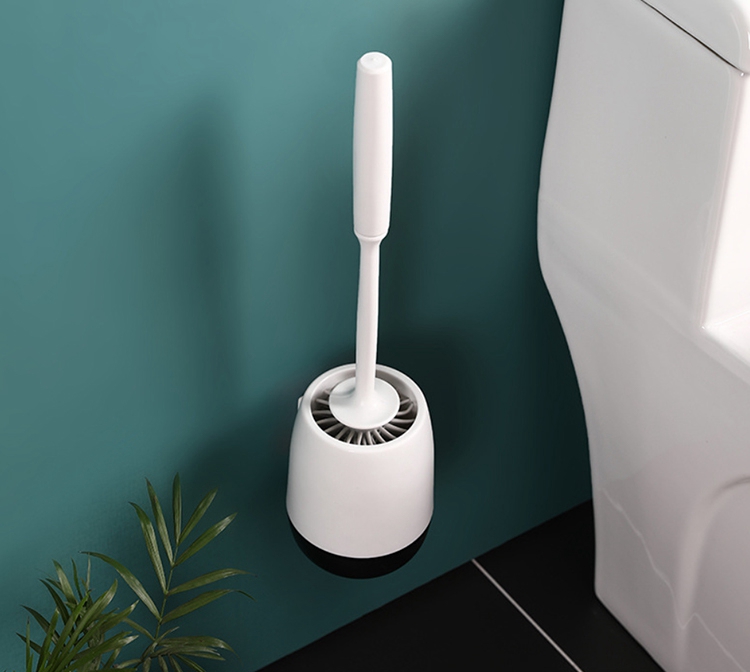 Щетка для унитаза P1295 с длинной ручкой, набор из мягкого ворса для туалета, силиконовая немерцающая щетка для чистки стен