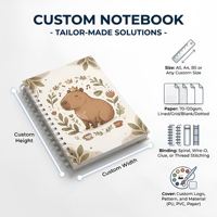 Cuaderno de Papel Offset 120P A5 Kawaii con Rayas, Cubierta de PP, Tapa Gruesa, Impresión Personalizada Promocional para la Escuela y la Oficina
