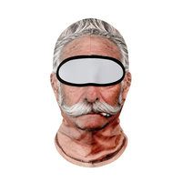 Masque facial amusant pour homme âgé, casque de moto tout-terrain, couvre-chef de pêche amusant anti-UV, masque facial de ski
