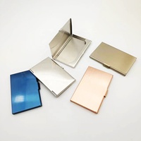 Porte-cartes de crédit bancaire en métal aluminium Porte-cartes de visite Étui portefeuille avec logo personnalisé