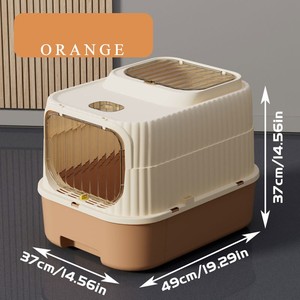 Grande <span class=keywords><strong>litière</strong></span> pour chat autonettoyante rechargeable, pliable et entièrement fermée - Product Image 4
