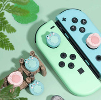 Sarung Silikon Lunak Lucu Desain Stik Jempol Stik Analog Tutup Joystick untuk Pengontrol Nintendo SwitchJoy-Con