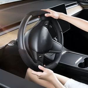<span class=keywords><strong>Funda</strong></span> de <span class=keywords><strong>volante</strong></span> para <span class=keywords><strong>hyundai</strong></span> <span class=keywords><strong>tucson</strong></span>, accent sonata, creta, elantra, h1, i20, ix35, starex, gamuza, fibra de carbono, accesorios para coche - Product Image 2