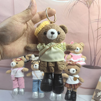 OEM Oso de Peluche Suave Transformable Versátil, Muñeco de Peluche con Disfraz Intercambiable, Adorno para Bolso, Muñeco Llavero
