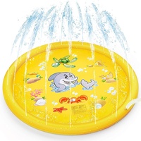 Tapis d'arrosage gonflable en PVC en stock transfrontalier pour enfants jeu d'eau en plein air tapis anti-éclaboussures