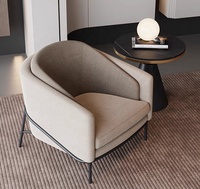 Fauteuil individuel moderne de luxe en tissu, chaise de loisirs avec revêtement en tissu pour salon, chambre à coucher, bureau à domicile