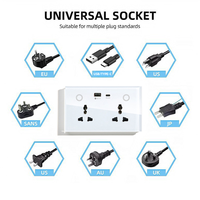 Prise murale universelle connectée UBARO avec USB Type-C pour prise d'alimentation WiFi 16A compatible Alexa & Google Home ABS 250V avec fonction de minuterie