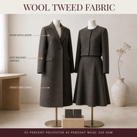 Tissu en laine grise adapté aux hauts d'automne et d'hiver populaires pour hommes et femmes Tissage simple face Article le plus vendu