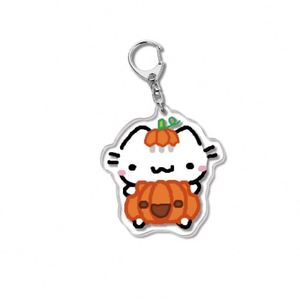 Porte-clés en acrylique chat de dessin animé mignon et amusant, breloque de sac animal haute définition, souvenir pour enfants et filles, cadeau d'anniversaire en gros - Product Image 2