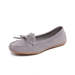 Primavera y otoño, nuevos zapatos de suela plana con lazo europeo y americano, zapatos grandes para mujeres embarazadas con punta redonda - Product Image 6