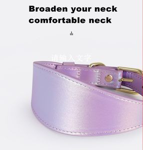 ปลอกคอสุนัขหนังนิ่มสะท้อนแสงสำหรับสุนัขขนาดเล็กและขนาดกลางปรับได้สีมหัศจรรย์ - Product Image 3