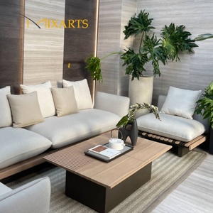 Nouvel Arrivage : Ensemble <span class=keywords><strong>de</strong></span> Canapés d'Extérieur en <span class=keywords><strong>Bois</strong></span> <span class=keywords><strong>de</strong></span> Teck avec Structure en Aluminium, Tissu Imperméable, Design Modulaire et Chaise Longue à Dossier Réglable - Product Image 6