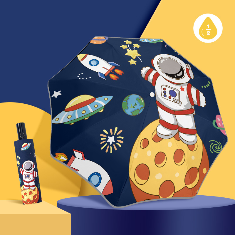 kid's automatic umbrella-astronaut